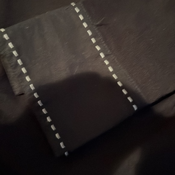 INC International Concepts size XL black v-neck long sleeve with cuffs like new - Picture 10 of 12